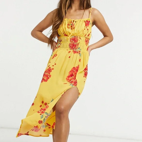 asos beach dresses ASOS DESIGN ombre tropical print beach maxi dress with lattice back